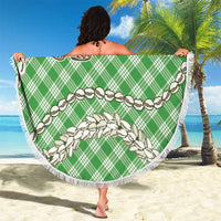 Green Aloha Hawaii Shell Lei Beach Blanket Palaka Hebrew Cone Honey Cowrie Elegant Curves - Polynesian Pride