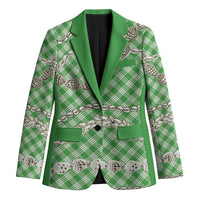 Green Aloha Hawaii Shell Lei Blazer Palaka Hebrew Cone Honey Cowrie Elegant Curves - Polynesian Pride