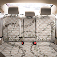 Beige Aloha Hawaii Shell Lei Back Car Seat Cover Palaka Hebrew Cone Honey Cowrie Elegant Curves - Polynesian Pride