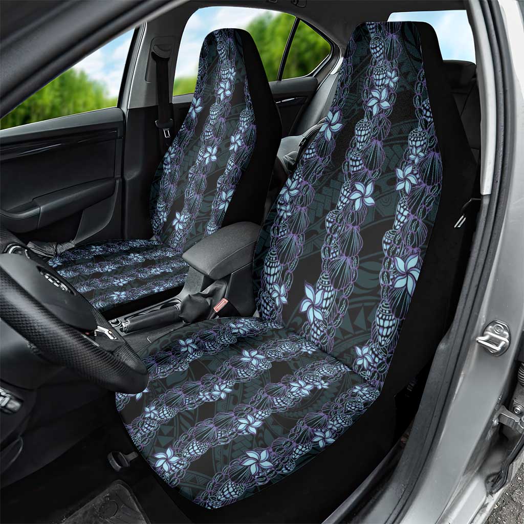 Purple Paradise Hawaii Shell Lei Car Seat Cover Hawaiian Sunrise Shell Hebrew Cone Plumeria - Polynesian Pride
