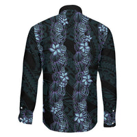 Purple Paradise Hawaii Shell Lei Family Matching Long Sleeve Bodycon Dress and Hawaiian Shirt Hawaiian Sunrise Shell Hebrew Cone Plumeria LT14 - Polynesian Pride