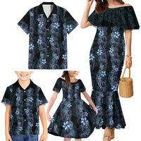 Purple Paradise Hawaii Shell Lei Family Matching Mermaid Dress and Hawaiian Shirt Hawaiian Sunrise Shell Hebrew Cone Plumeria LT14 - Polynesian Pride
