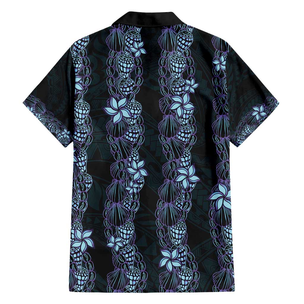 Purple Paradise Hawaii Shell Lei Family Matching Off Shoulder Maxi Dress and Hawaiian Shirt Hawaiian Sunrise Shell Hebrew Cone Plumeria - Polynesian Pride