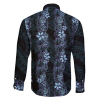 Purple Paradise Hawaii Shell Lei Family Matching Off Shoulder Short Dress and Hawaiian Shirt Hawaiian Sunrise Shell Hebrew Cone Plumeria - Polynesian Pride