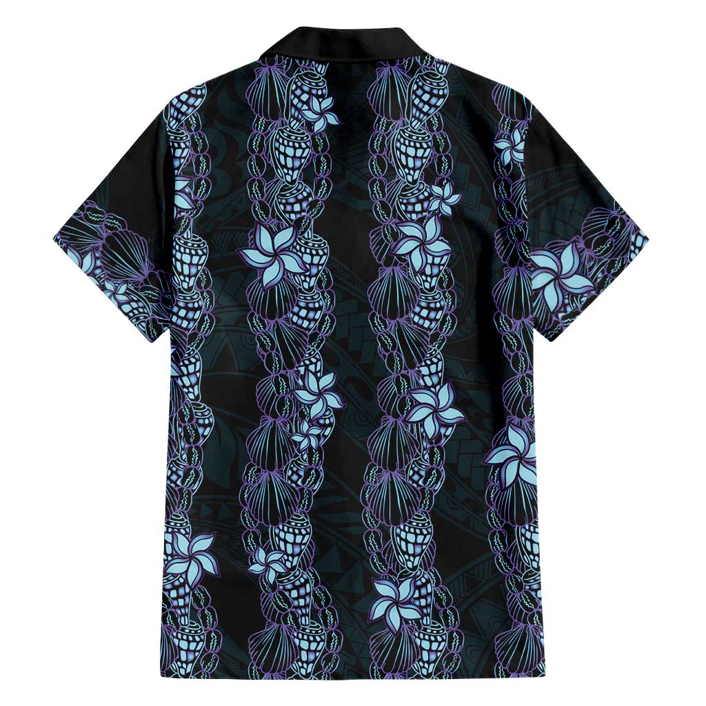 Purple Paradise Hawaii Shell Lei Family Matching Short Sleeve Bodycon Dress and Hawaiian Shirt Hawaiian Sunrise Shell Hebrew Cone Plumeria LT14 - Polynesian Pride