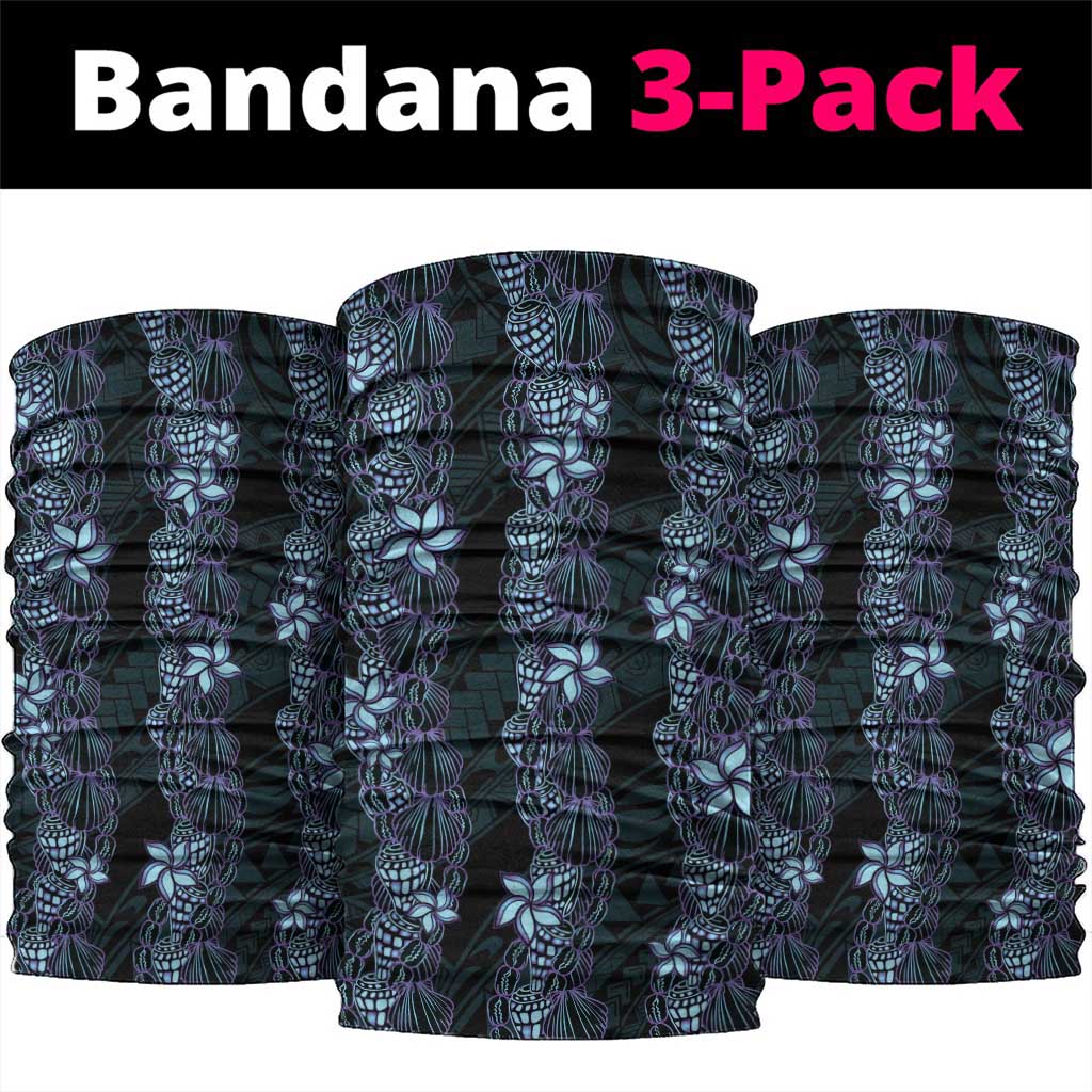 Purple Paradise Hawaii Shell Lei Neck Gaiter Hawaiian Sunrise Shell Hebrew Cone Plumeria - Polynesian Pride