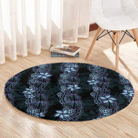 Purple Paradise Hawaii Shell Lei Round Carpet Hawaiian Sunrise Shell Hebrew Cone Plumeria - Polynesian Pride