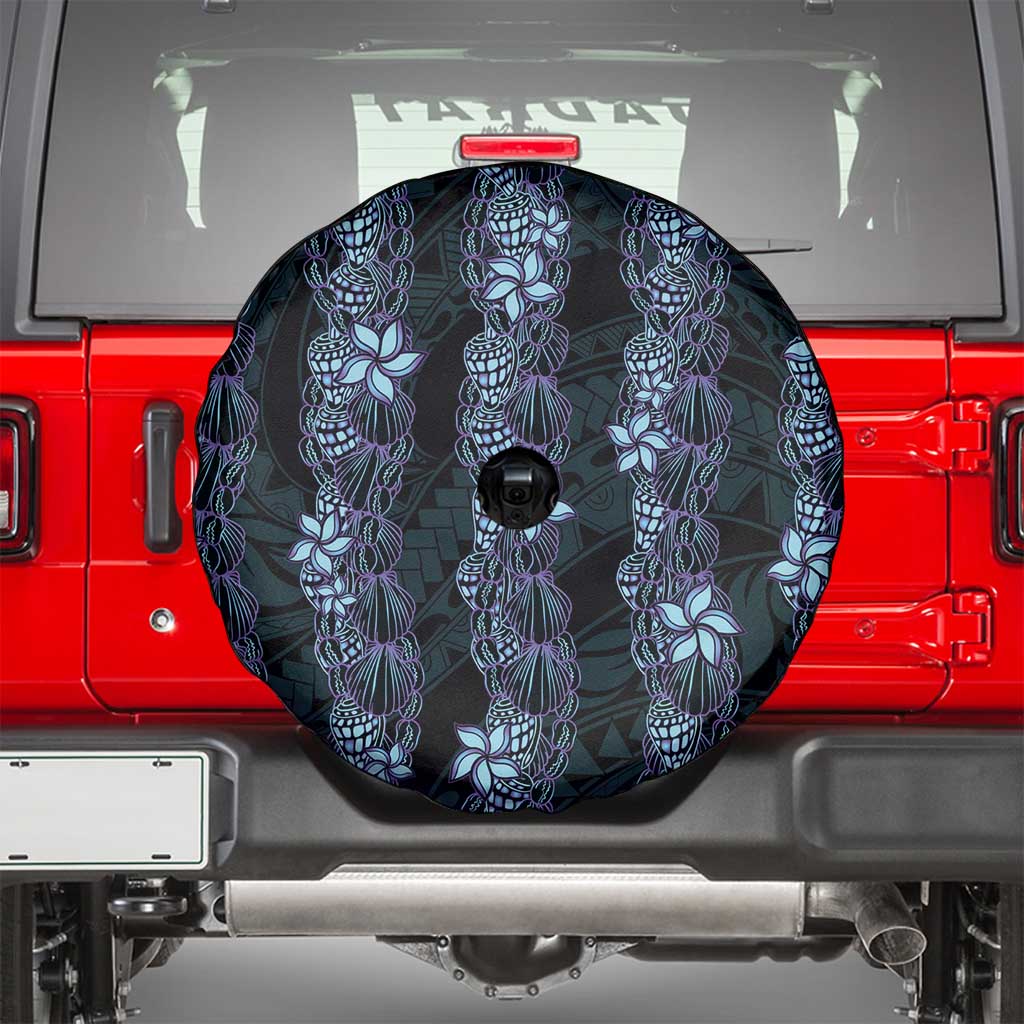 Purple Paradise Hawaii Shell Lei Spare Tire Cover Hawaiian Sunrise Shell Hebrew Cone Plumeria - Polynesian Pride