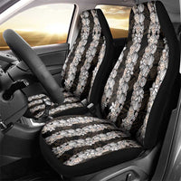 Black and Beige Hawaii Shell Lei Car Seat Cover Hawaiian Sunrise Shell Hebrew Cone Plumeria - Polynesian Pride