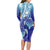 Polynesia Sea Turtle Long Sleeve Bodycon Dress Happy Valentine Day Polynesian - Dark Cyan LT14 - Polynesian Pride