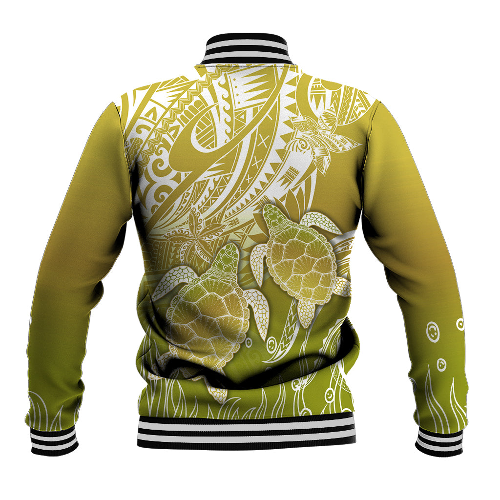 Polynesia Sea Turtle Baseball Jacket Happy Valentine Day Polynesian - Gold LT14 - Polynesian Pride