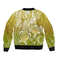 Polynesia Sea Turtle Bomber Jacket Happy Valentine Day Polynesian - Gold LT14 - Polynesian Pride