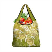 Polynesia Sea Turtle Grocery Bag Happy Valentine Day Polynesian - Gold