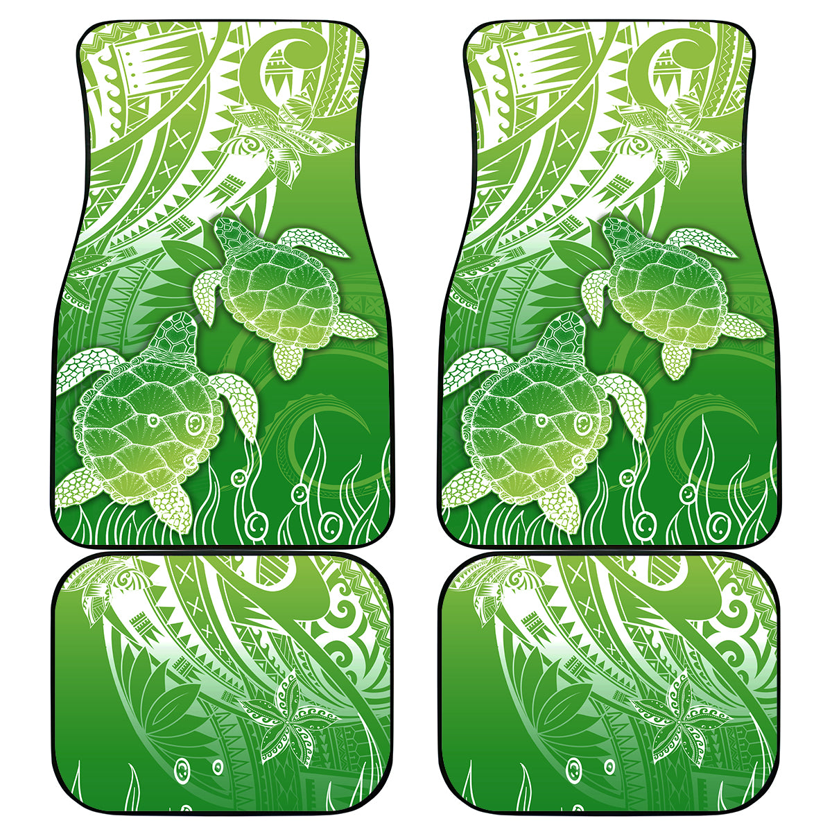 Polynesia Sea Turtle Car Mats Happy Valentine Day Polynesian - Green LT14 Green - Polynesian Pride