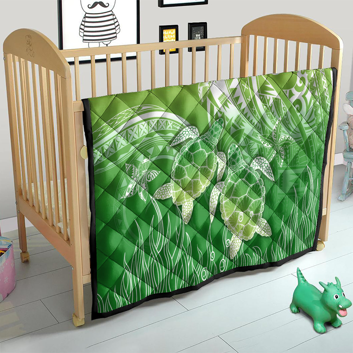 Polynesia Sea Turtle Quilt Happy Valentine Day Polynesian - Green LT14 - Polynesian Pride