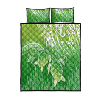 Polynesia Sea Turtle Quilt Bed Set Happy Valentine Day Polynesian - Green LT14 Green - Polynesian Pride