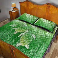 Polynesia Sea Turtle Quilt Bed Set Happy Valentine Day Polynesian - Green LT14 - Polynesian Pride