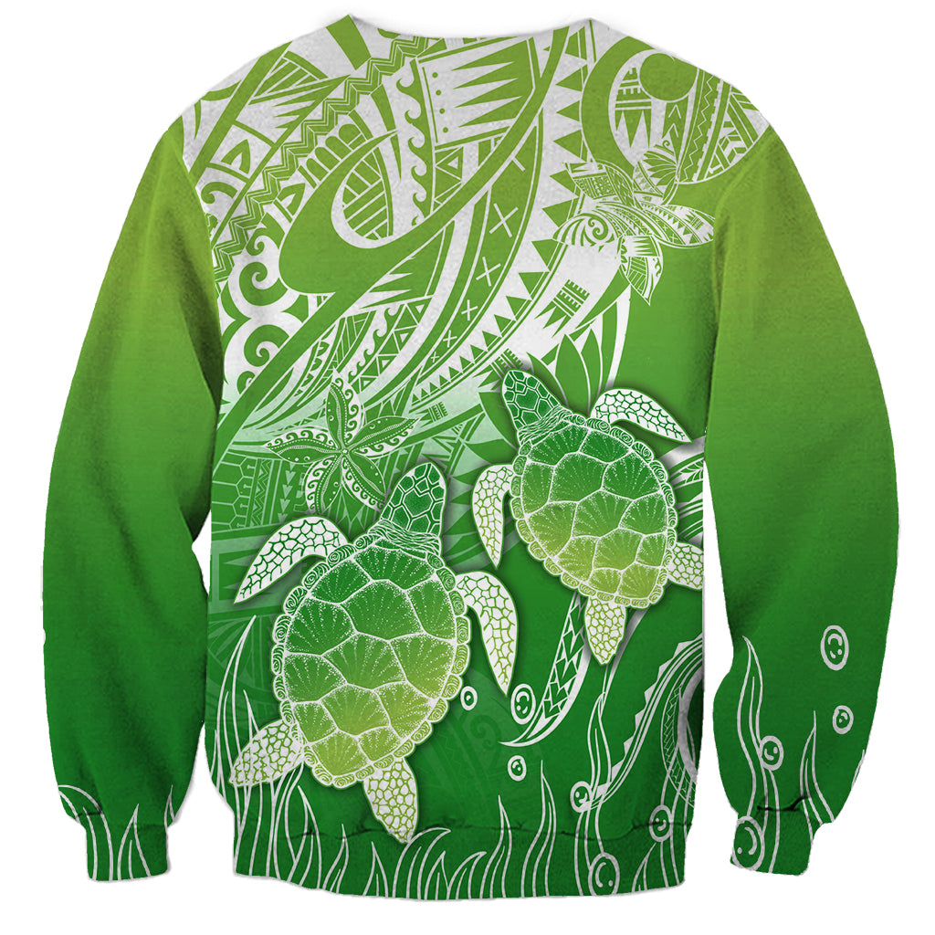 Polynesia Sea Turtle Sweatshirt Happy Valentine Day Polynesian - Green LT14 - Polynesian Pride