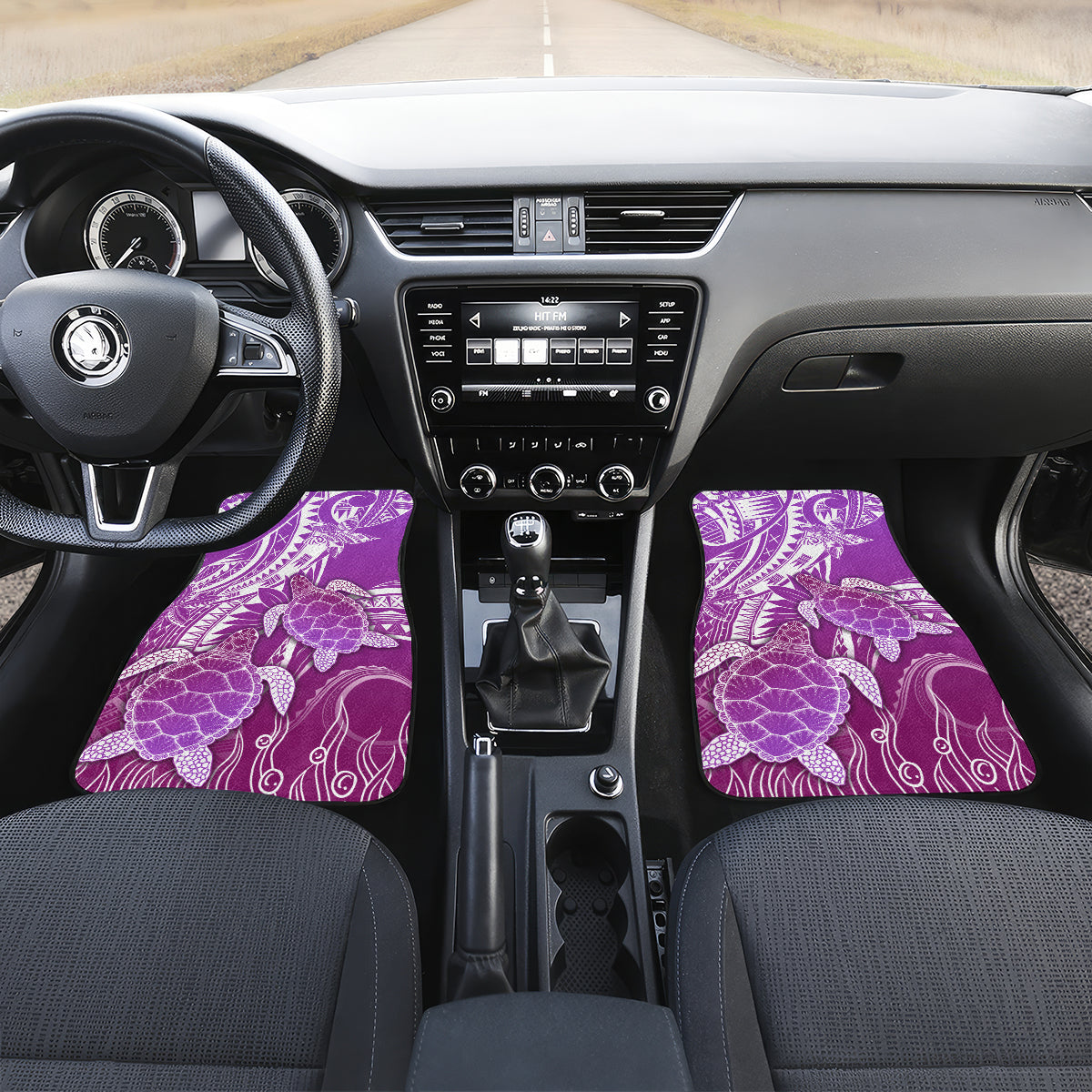 Polynesia Valentine Day Car Mats Polynesian Sea Turtle Purple Version LT14 - Polynesian Pride