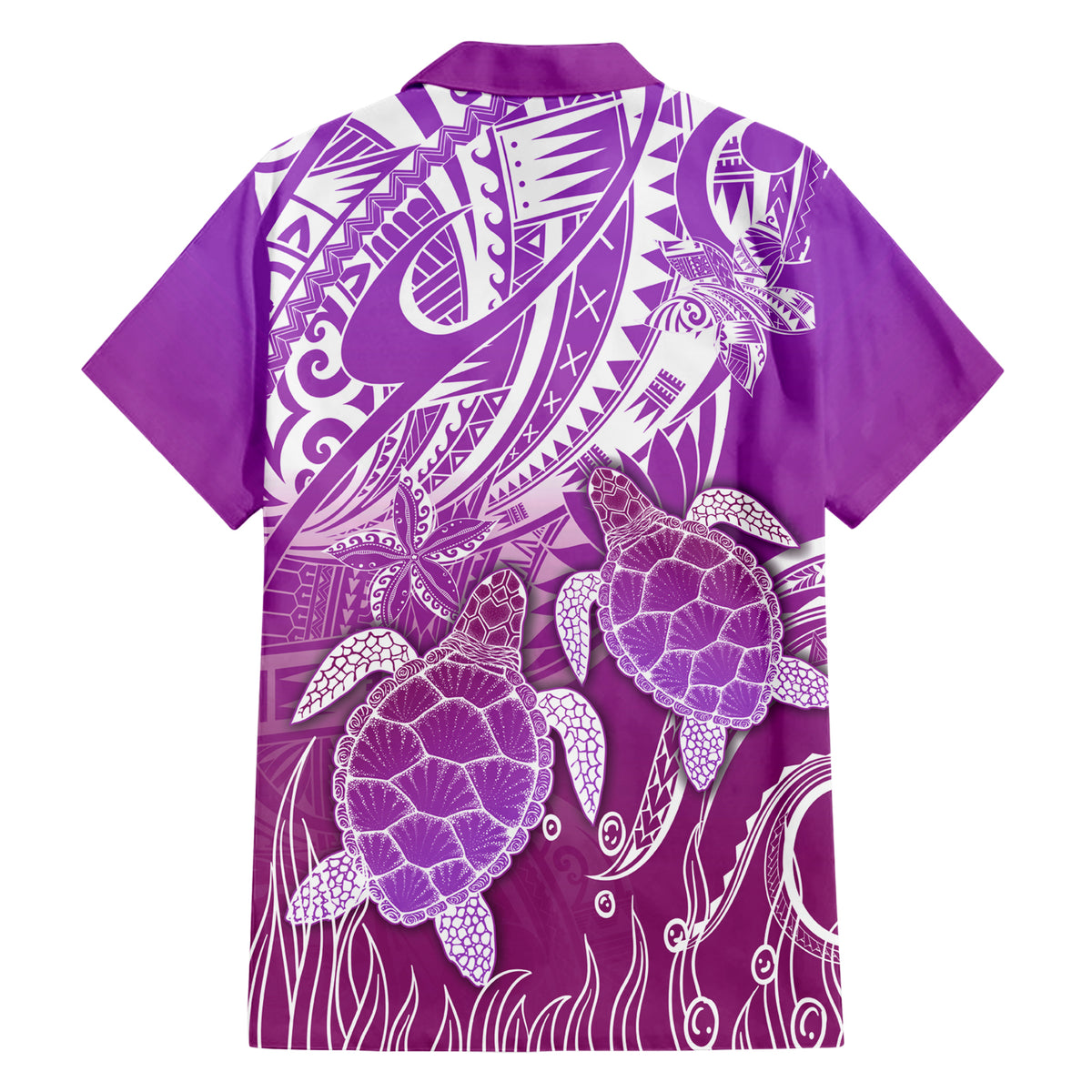 Polynesia Valentine Day Hawaiian Shirt Polynesian Sea Turtle Purple Version LT14 - Polynesian Pride