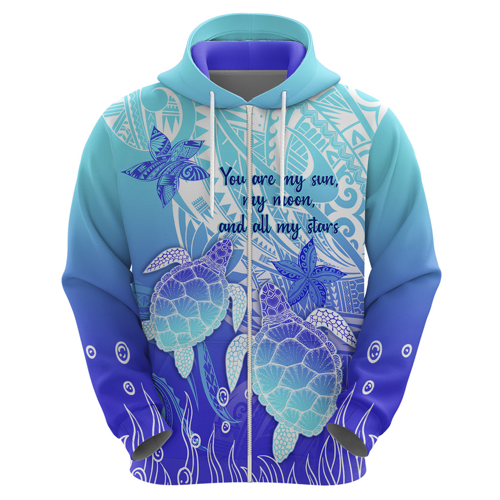 Polynesia Valentine Day Hoodie Polynesian Sea Turtle Turquoise Version LT14 - Polynesian Pride