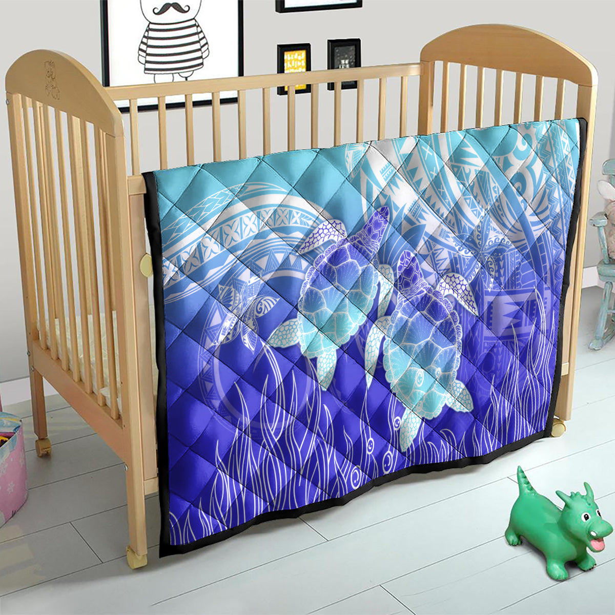 Polynesia Valentine Day Quilt Polynesian Sea Turtle Turquoise Version LT14 - Polynesian Pride