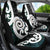 Aotearoa Koru Car Seat Cover Cyan Maori Paua Shell Mix Silver Fern