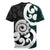 Aotearoa Koru Rugby Jersey Cyan Maori Paua Shell Mix Silver Fern