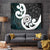 Aotearoa Koru Tapestry Cyan Maori Paua Shell Mix Silver Fern