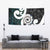 Aotearoa Koru Tapestry Cyan Maori Paua Shell Mix Silver Fern