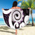 Aotearoa Koru Beach Blanket Purple Maori Paua Shell Mix Silver Fern