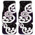 Aotearoa Koru Car Mats Purple Maori Paua Shell Mix Silver Fern