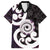 Aotearoa Koru Family Matching Long Sleeve Bodycon Dress and Hawaiian Shirt Purple Maori Paua Shell Mix Silver Fern