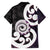 Aotearoa Koru Family Matching Puletasi and Hawaiian Shirt Purple Maori Paua Shell Mix Silver Fern