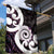 Aotearoa Koru Garden Flag Purple Maori Paua Shell Mix Silver Fern