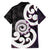 Aotearoa Koru Hawaiian Shirt Purple Maori Paua Shell Mix Silver Fern