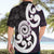 Aotearoa Koru Hawaiian Shirt Purple Maori Paua Shell Mix Silver Fern