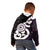 Aotearoa Koru Kid Hoodie Purple Maori Paua Shell Mix Silver Fern