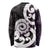 Aotearoa Koru Long Sleeve Shirt Purple Maori Paua Shell Mix Silver Fern