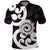 Aotearoa Koru Polo Shirt Purple Maori Paua Shell Mix Silver Fern