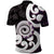 Aotearoa Koru Polo Shirt Purple Maori Paua Shell Mix Silver Fern