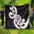 Aotearoa Koru Quilt Purple Maori Paua Shell Mix Silver Fern