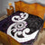 Aotearoa Koru Quilt Purple Maori Paua Shell Mix Silver Fern