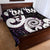 Aotearoa Koru Quilt Bed Set Purple Maori Paua Shell Mix Silver Fern