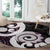 Aotearoa Koru Round Carpet Purple Maori Paua Shell Mix Silver Fern