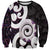 Aotearoa Koru Sweatshirt Purple Maori Paua Shell Mix Silver Fern