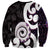 Aotearoa Koru Sweatshirt Purple Maori Paua Shell Mix Silver Fern