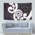 Aotearoa Koru Tapestry Purple Maori Paua Shell Mix Silver Fern