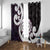 Aotearoa Koru Window Curtain Purple Maori Paua Shell Mix Silver Fern