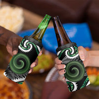 Koru Pounamu Aotearoa 4 in 1 Can Cooler Tumbler Maori Paua Shell Mix Silver Fern LT14 - Polynesian Pride